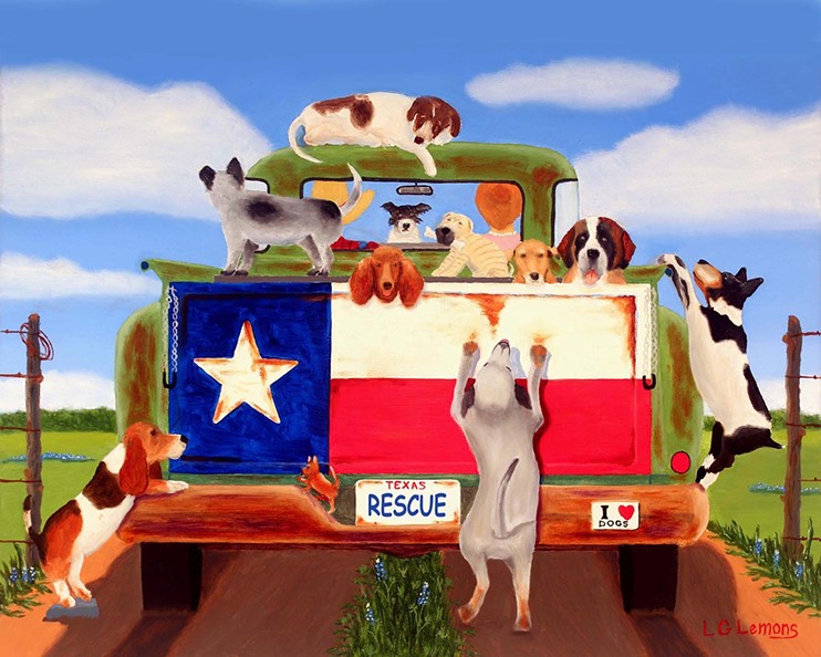 Rescue by Texas artist, Larry G. Lemons