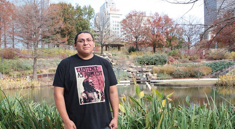 Phil Grover leads efforts to establish Sovereign Community School, a charter designed to meet the needs of Native American students. (Photo Laura Eastes)