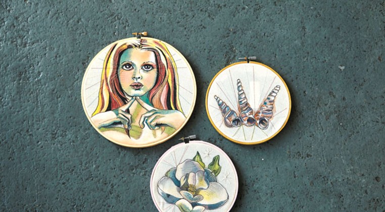 The Art Market features embroidery produced by Cecilia Otero. | Photo DNA Galleries / provided