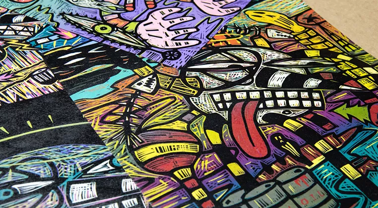 Image: Woodcut Madness Two-Day Workshop with James Bailey
