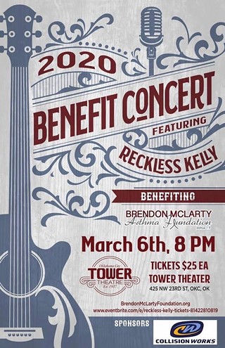 Brendon McLarty Memorial Foundation Annual Concert Featuring Reckless Kelly