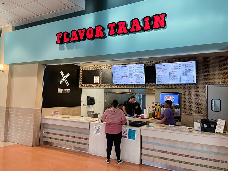 Flavor Train stands in the food court of the Outlet Shoppes.