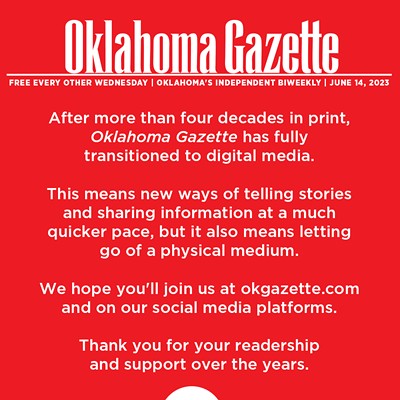 Oklahoma Gazette ceases printing, pivots to digital