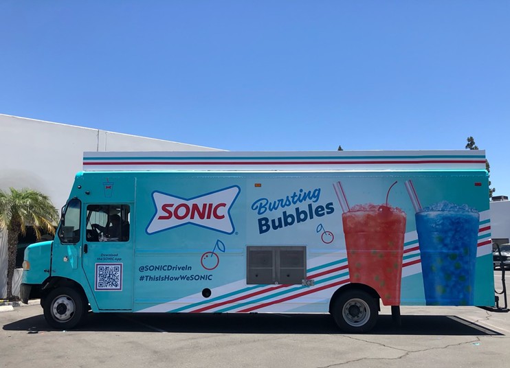 SONIC’s Bursting Bubbles truck welcomes  guests to cool down during the hot summer days with a refreshing drink that will take their tastebuds on a sweet, delightful adventure.