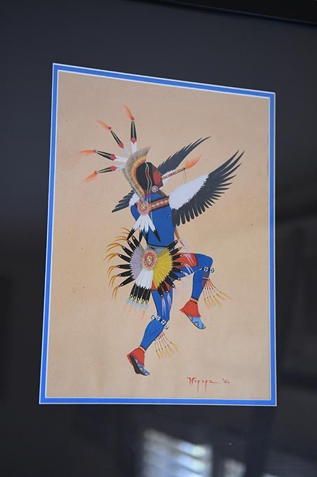 "Kiowa Eagle Dance" by orginal Kiowa Six artist Stephen Mopope at Jacobson House Native Art Center in Norman. (Mark Hancock)