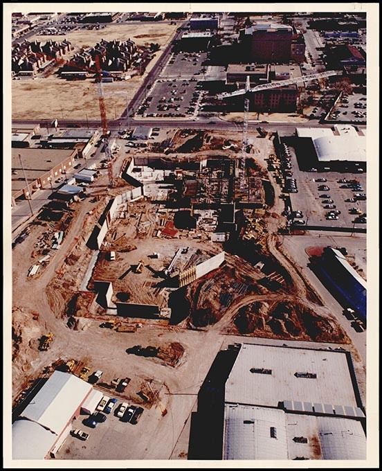 Jail construction was 36 percent complete in May 1990. A cash shortage impacted not only how it was completed, but its future. (Oklahoma Publishing Company Collection / Courtesy Oklahoma Historical Society)
