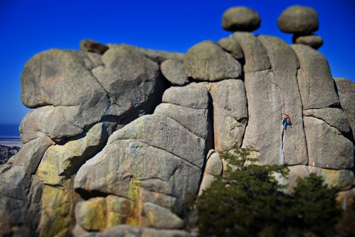 In the "heart of flatness" arises world class rock climbing
