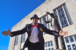 Emcee Gregory Jerome performs with OKC Phil in Celebrate Black History family event