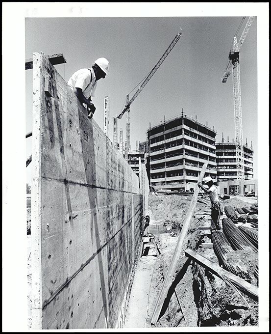 Jail construction was 36 percent complete in May 1990. A cash shortage impacted not only how it was completed, but its future. (Oklahoma Publishing Company Collection / Courtesy Oklahoma Historical Society)