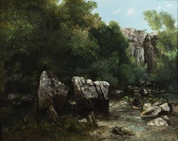 Gustave Courbet&#146;s &#147;Gorge in a Forest (The Black Well),&#148; ca. 1865 (Photo Oklahoma City Museum of Art / Gift of Mr. and Mrs. Sylvan Goldman)