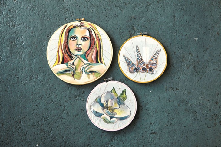 The Art Market features embroidery produced by Cecilia Otero. | Photo DNA Galleries / provided